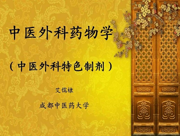 成都中医药大学中医外科药物学19讲视频