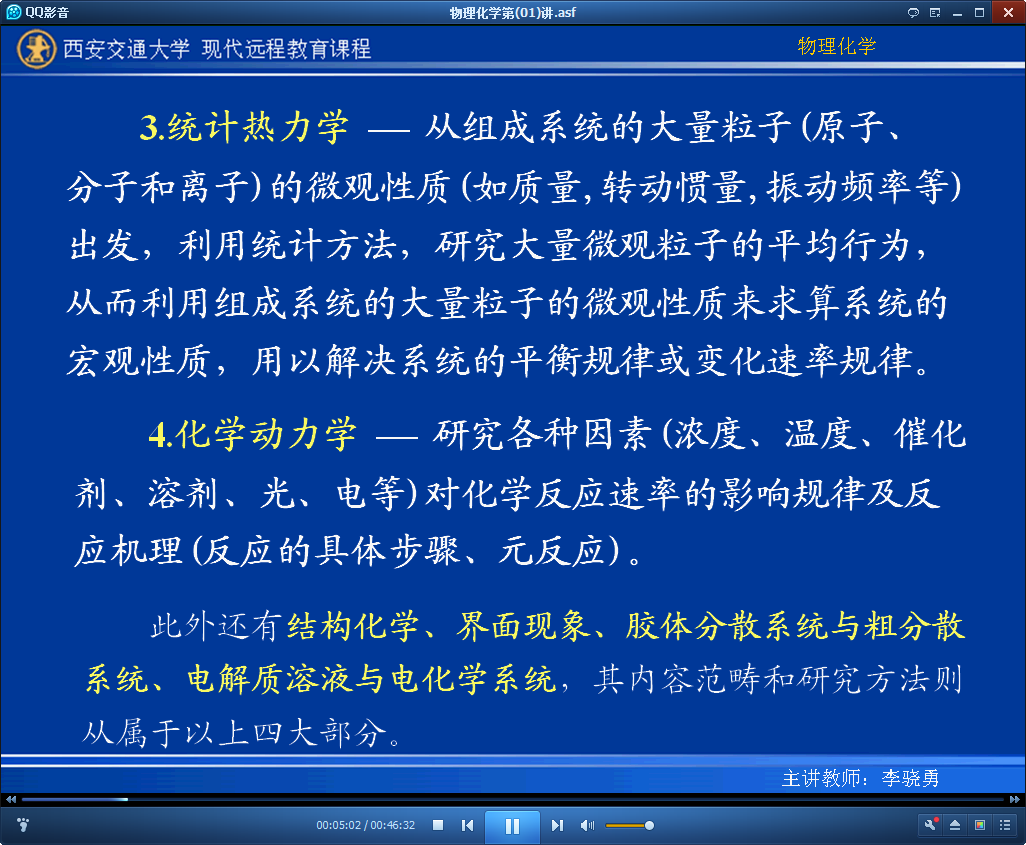 物理化学视频