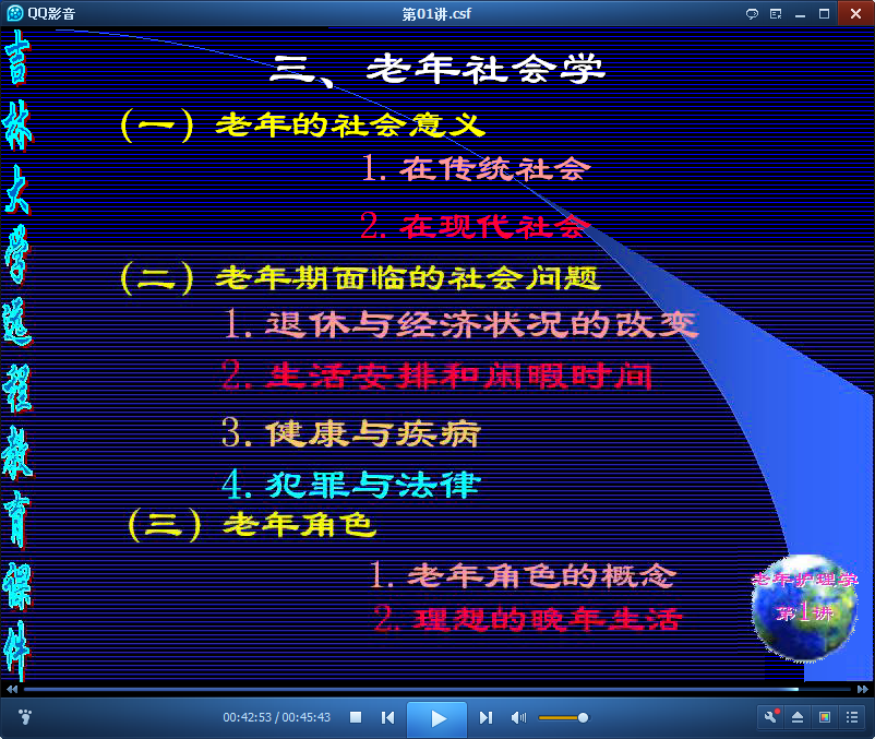 老年护理学视频