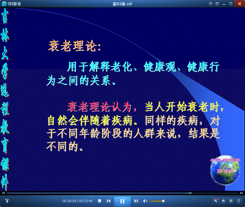 老年护理学视频