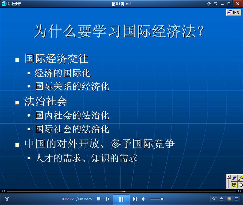 吉林大学国际经济法学视频公开课